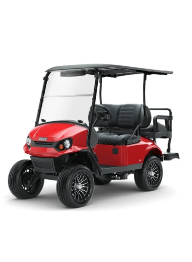 EZGO 4 SEATER EXPRESS S4 ELITE INFERNO RED COLOR EZGO MADE IN USA.